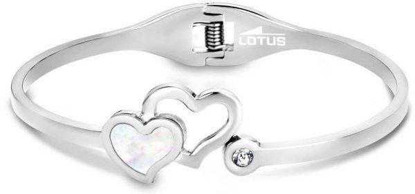 Lotus Style Acél karkötő szívekkel LS1792-2/1