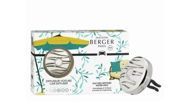 Maison Berger Paris Autó illatosító diffúzor
ajándék készlet Summer + Mentolos víz
utántöltő