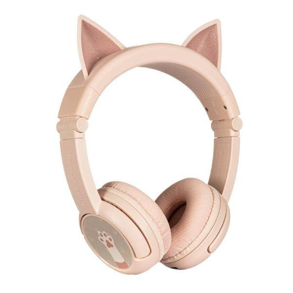 vezeték nélküli fejjhalgato gyerekeknek Buddyphones Play Ears Plus cat (Pink)