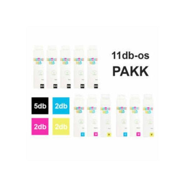 11db-os EPSON -hoz T664x ™utángyártott tinta PAKK
(T672x)T6641+T6642+T6643+T6644