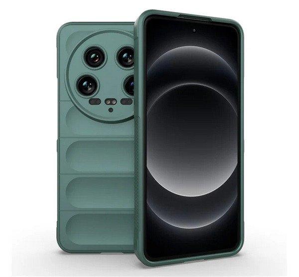 Szilikon telefonvédő (ütésállóság, kameravédő, 3D) SÖTÉTZÖLD Xiaomi
14 Ultra