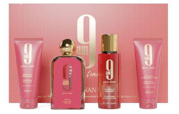 Afnan 9AM Pour Femme - EDP 100 ml + tusfürdő 100 ml + testpermet 150
ml + testápoló 100 ml