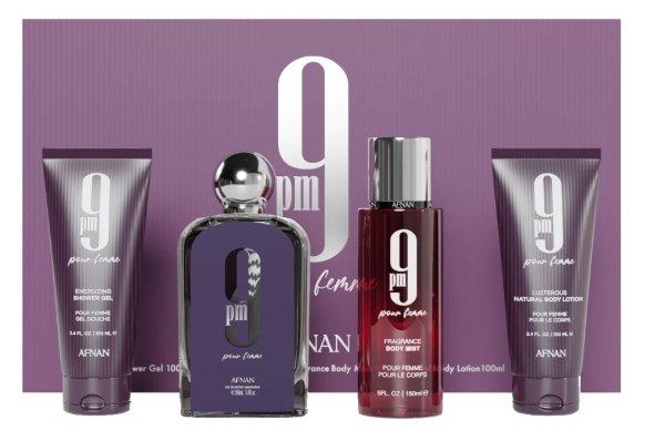 Afnan 9PM Pour Femme - EDP 100 ml + tusfürdő 100 ml + testpermet 150
ml + testápoló 100 ml