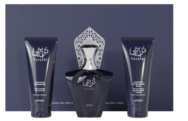 Afnan Turathi Blue - EDP 90 ml + borotválkozás utáni balzsam 100
ml + tusfürdő 100 ml