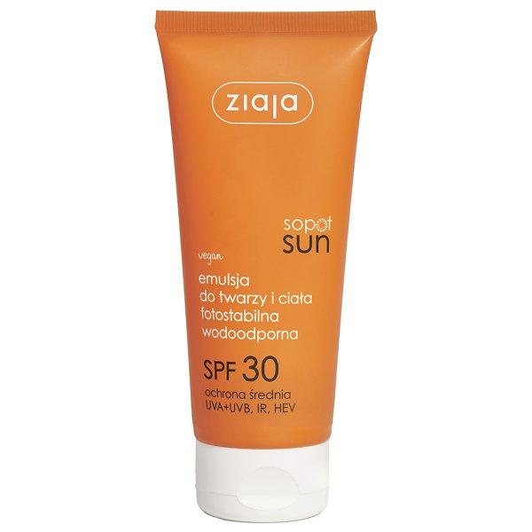 Ziaja Napvédő emulzió arcra és testre SPF 30 Sun (Sun
Emulsion) 100 ml