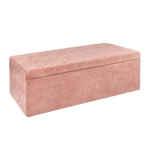 Ülőkés tároló puff, 130 cm, púder rózsaszín - MADISON - Butopêa