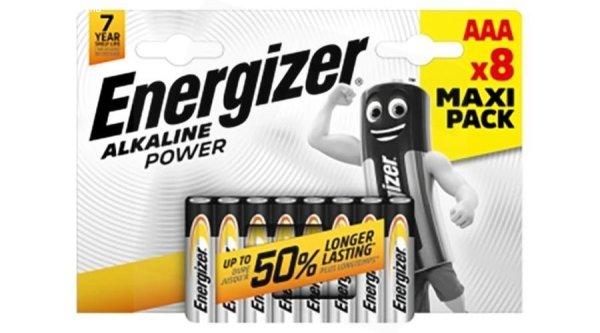 Energizer Alkaline Power Alkáli Tartós Mikro Elem AAA B8