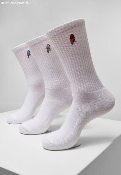 Mr. Tee Ice Cream Socks 3-Pack white