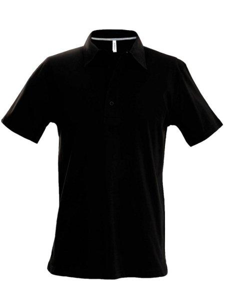 Férfi rövid ujjú galléros piké póló, Kariban KA241, Black-2XL