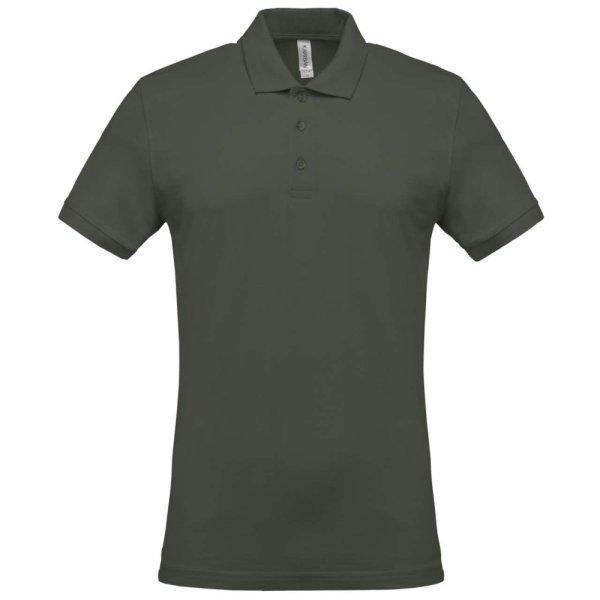 Férfi galléros piké póló, rövid ujjú, Kariban KA254, Dark Khaki-2XL