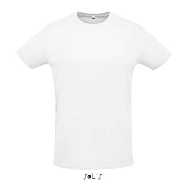 Uniszex rövid ujjú sport póló, SOL'S SO02995, White-M