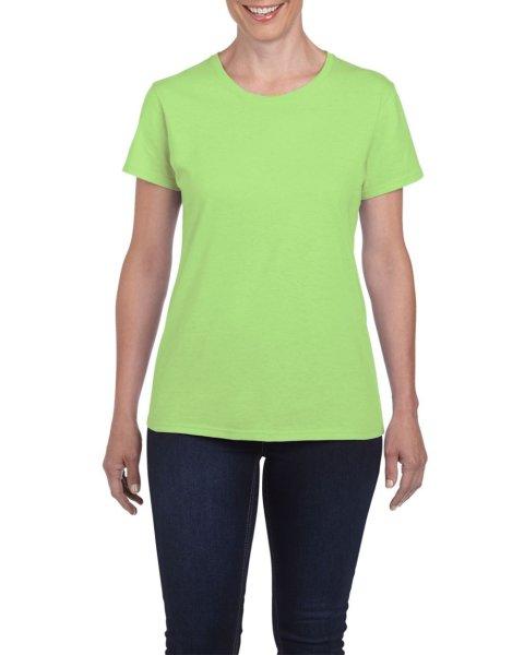 Kerknyakú karcsusított női póló, Gildan GIL5000, Mint Green-M