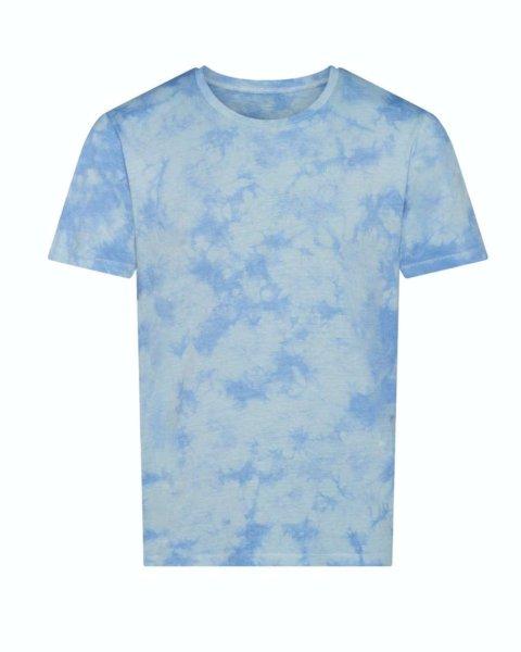 JT022 batikolt egyedi mintás unisex rövid ujjú póló Just Ts, Blue Cloud-XL