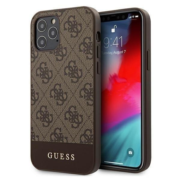 Guess GUHCP12MG4GLBR iPhone 12 / iPhone 12 Pro 6,1" barna kemény tok 4G
Stripe Kollekció telefontok