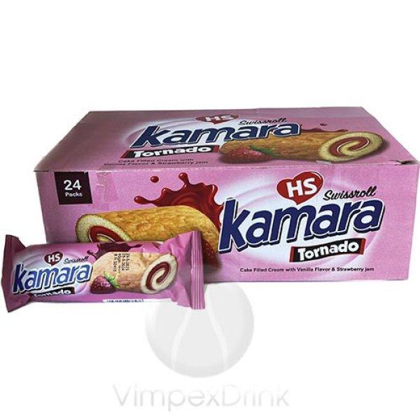 Kamara Tornado eper ízű swissroll 40g