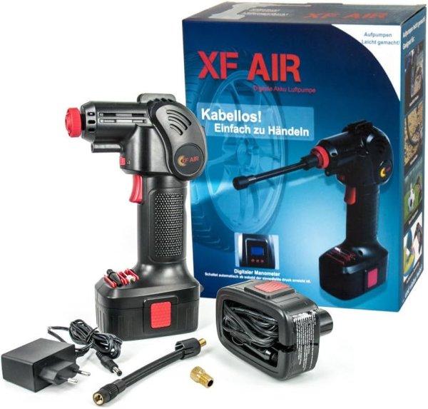 XF Air 11.1V 1400 mAh akkumulátoros, akkus kompresszor készlet akkuval,
töltővel, szivargyújtó csatlakozással 7.9 bar / 115 PSI