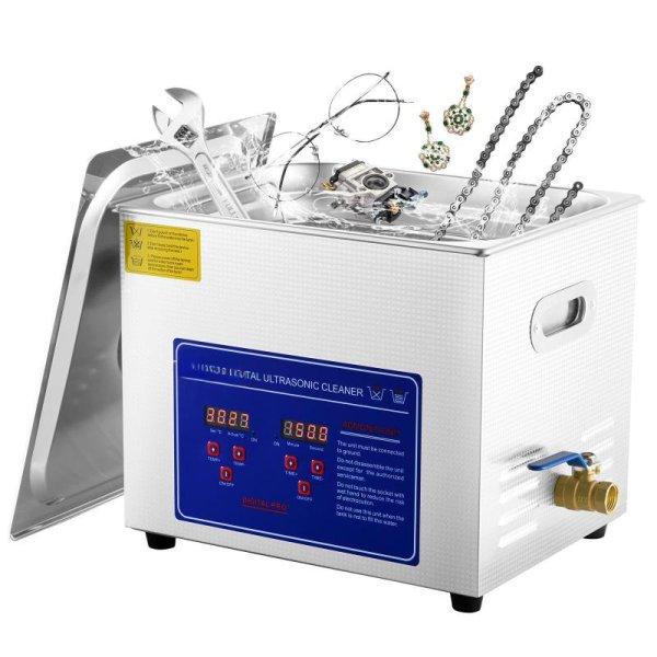 Ultrahangos tisztítógép 40 kHz kozmetikai alkatrészmosó sterilizátor 10l