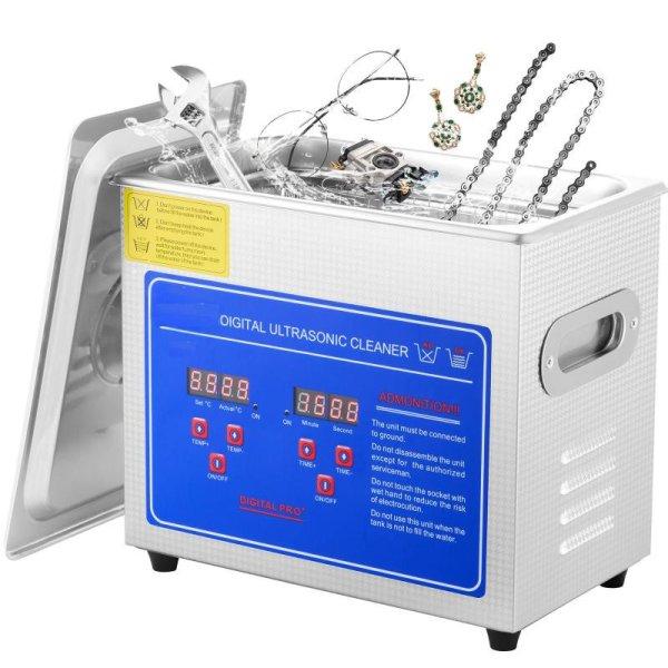 Ultrahangos tisztítógép 40 kHz ékszertisztító alkatrészmosó
sterilizátor 3l
