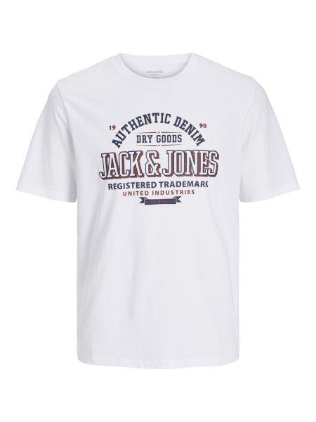 Jack&Jones Férfi póló JJELOGO Standard Fit 12254862 White XXL