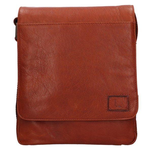 Lagen Férfi bőr crossbody táska 290603 COGNAC