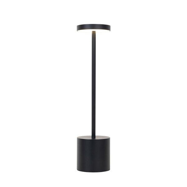 Kültéri asztali lámpa fekete, LED-del és újratölthető
fényerő-szabályozóval - Dupont