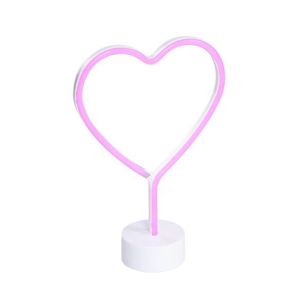 Neon tafellamp wit incl. LED - Amore