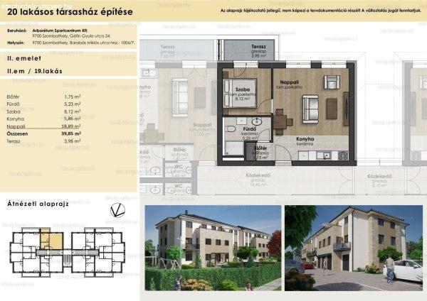 Arborétum Lakóparkban 42 m2-es erkélyes lakás