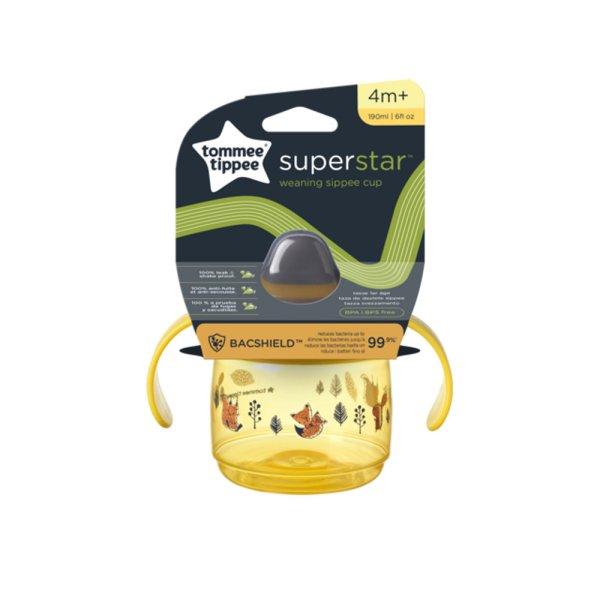 Tommee Tippee itatópohár - Superstar Weaning Sippee Cup csőrös 190ml 4hó
sárga