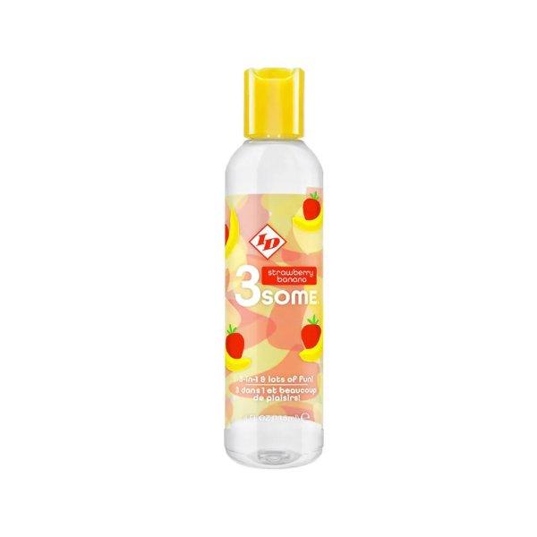 ID 3some Strawberry Banana Lubricant 120 ml Ízesített síkosító