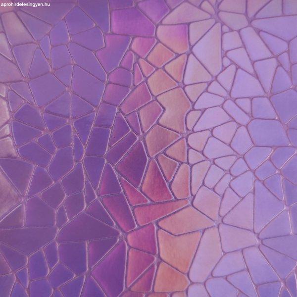 Textilbőr - Rainbow Purple Foil - 10x10 cm