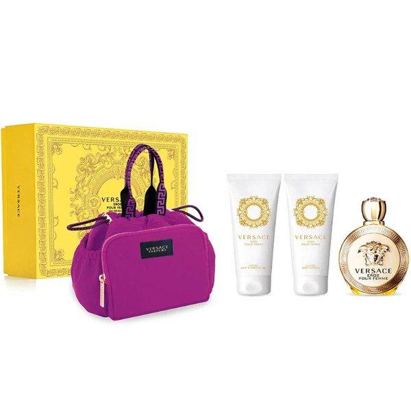 Versace Eros Pour Femme - EDP 100 ml + testápoló 100 ml +
tusfürdő 100 ml + kozmetikai táska