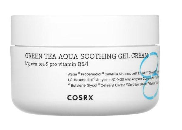 COSRX Nyugtató zselés krém Hydrium Green Tea Aqua (Soothing Gel
Cream) 50 g