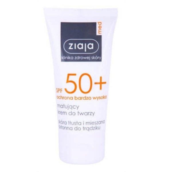 Ziaja Mattító fényvédő krém arcra SPF 50+ 50 ml