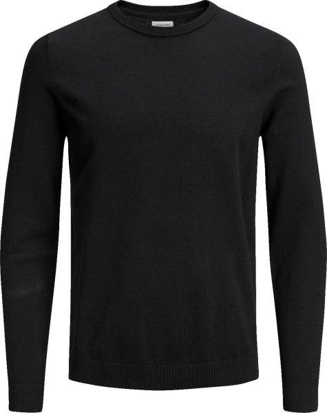 Jack&Jones Férfi pulóver JJEBASIC 12137190 Black XXL