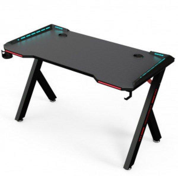 Apollon R5 beépített ledes gamer asztal, 140cm*60cm*73cm