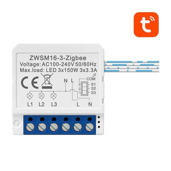 Okos kapcsoló modul ZigBee Avatto ZWSM16-W3 TUYA