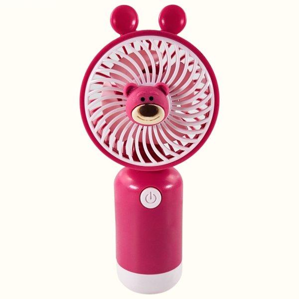 Mini hordozható kézi ventilátor macis, magenta