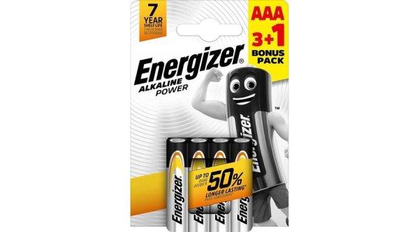 Energizer Alkaline Power AAA mikró alkáli elem LR03 B3+1