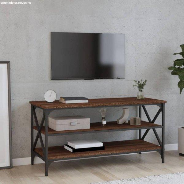 Barna tölgyszínű szerelt fa tv-szekrény 100x40x50 cm