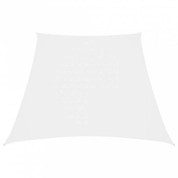 Fehér trapéz alakú oxford szövet napvitorla 3/4 x 3 m