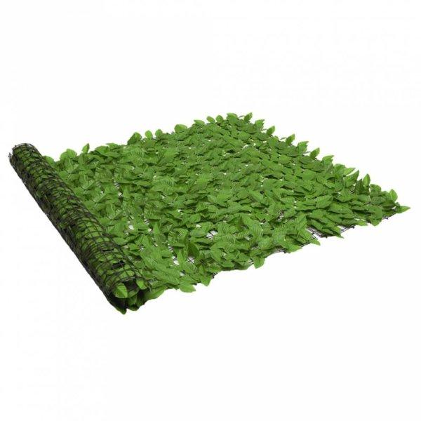 Zöld leveles belátás elleni erkélyparaván 300 x 150 cm