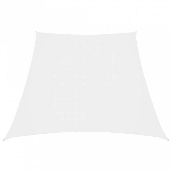 Fehér trapéz alakú oxford-szövet napvitorla 2/4 x 3 m