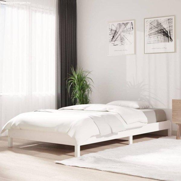 Fehér tömör fenyőfa egymásra rakható ágy 100 x 200 cm