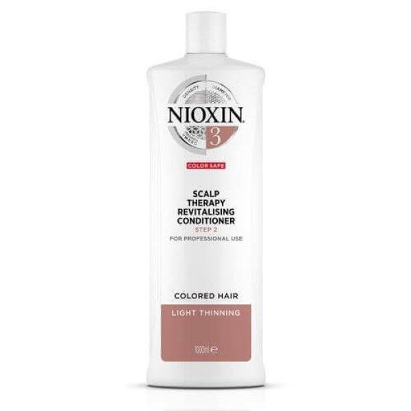 Nioxin Bőrrevitalizáló vékonyszálú, enyhén
elvékonyodó festett hajra System 3 (Conditioner System 3) 300 ml