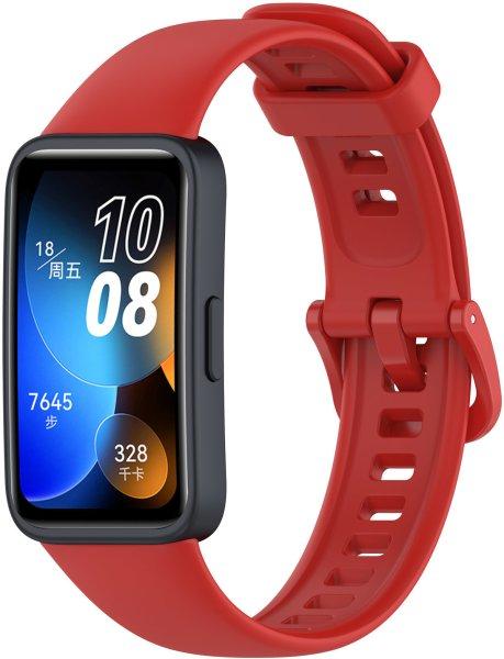 4wrist Szilikon szíj Huawei Watch Band 8-hoz - Red