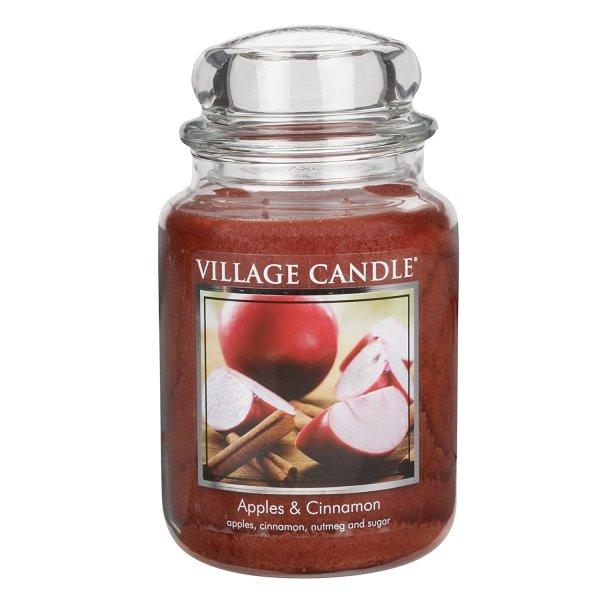 Village Candle Illatosított gyertya üveg alma és fahéj
(fahéj és alma) 645 g