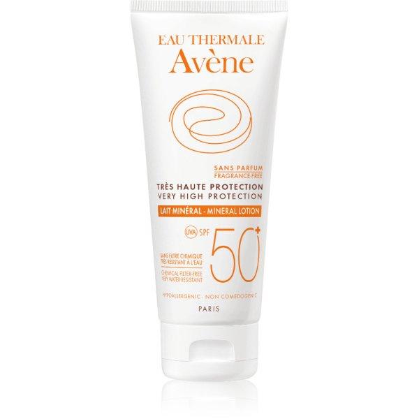 Avène Védő ásványi tej intoleráns és
allergiás bőrre SPF 50+ (Very High Protection Mineral Lotion) 100 ml