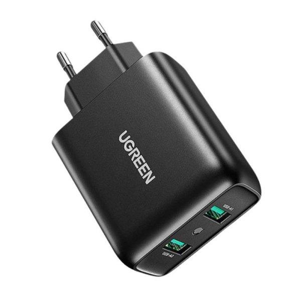 UGREEN Gyorstöltő, 2xUSB-A, 18W, PD 3.0 EU (fekete)