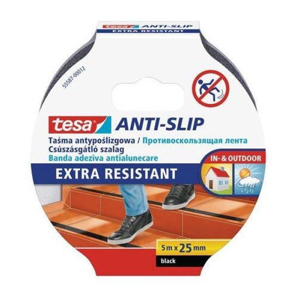 Csúszásgátló szalag, 25 mm x 5 m, TESA "Anti-slip", fekete