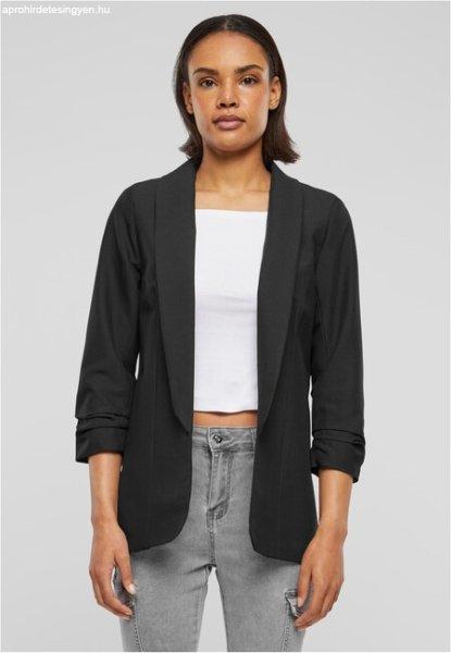 Urban Classics Cloud5ive Damen 3/4 Arm Blazer mit Raffung am Ärmel offener
Schnitt black